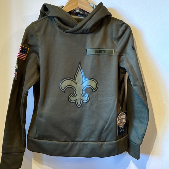 Saints Salute to Service Hoodie Size Small reach through front pocket NWT NFL - Picture 1 of 8